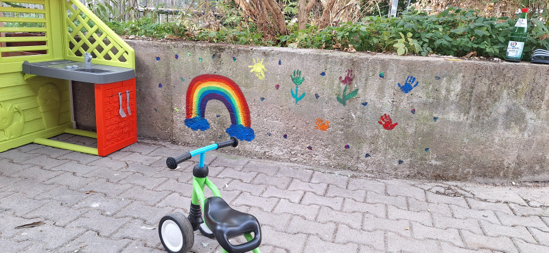 Handabdrücke der Kinder